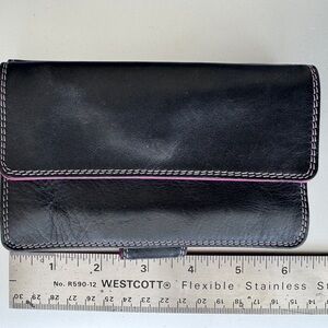 Derek Alexander Black Leather Wallet